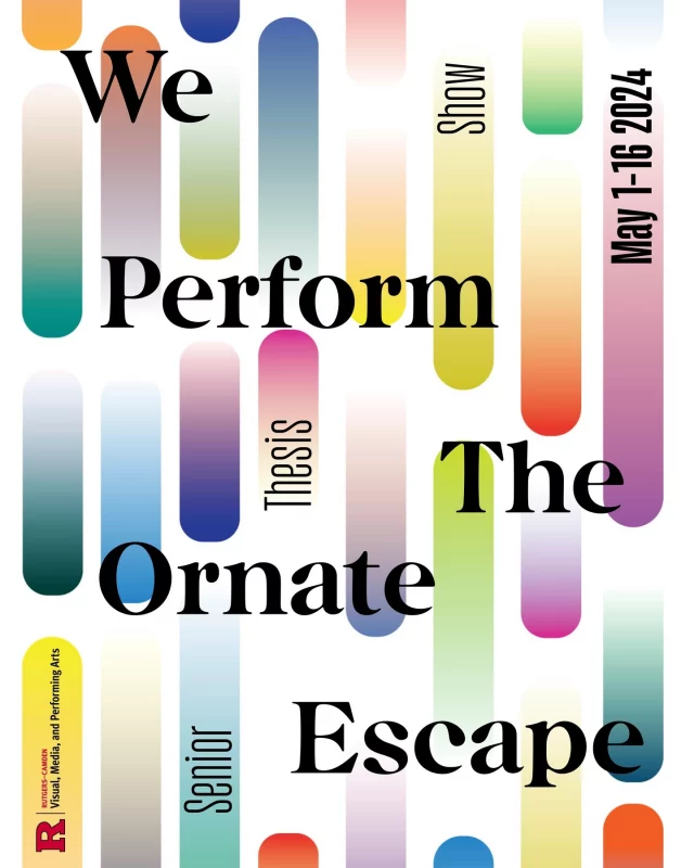 Today's the opening day for our 2024 Senior Thesis Show: We Perform the Ornate Escape! Join us to celebrate the hard work of our graduating seniors!
When: May 1st- May 16th; Reception: Saturday May 11th 3pm-5pm
Where: Stedman Gallery