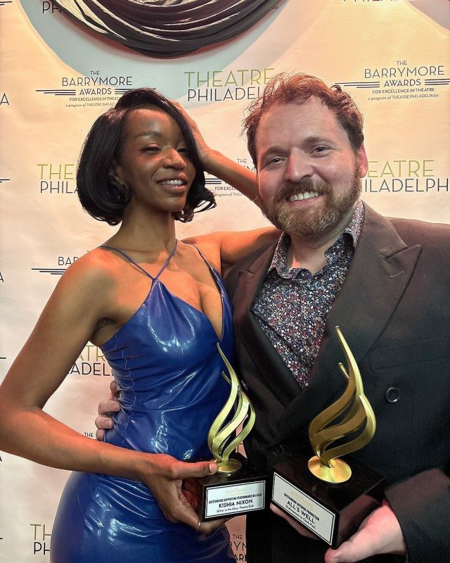 to Rutgers–Camden theater Lecturer Shamus McCarty, winner of the 2025 Barrymore Award for Outstanding Outdoor Production!

Shamus, who serves as Producing Artistic Director of Shakespeare in Clark Park, commissioned, produced, and directed All’s Well—a bold new adaptation of Shakespeare’s All’s Well That Ends Well by playwright J.C. Pankratz. With a lively ensemble of five actors, four puppets, and one magical truckload of creativity, the production brought joy and ingenuity to parks across Philadelphia in June 2025.

Presented by Theatre Philadelphia, the Barrymore Awards celebrate the vibrancy and artistry of the region’s theatre community—honoring the people and companies who make Philly’s stages (and parks!) come alive. 

Photo provided by Shamus