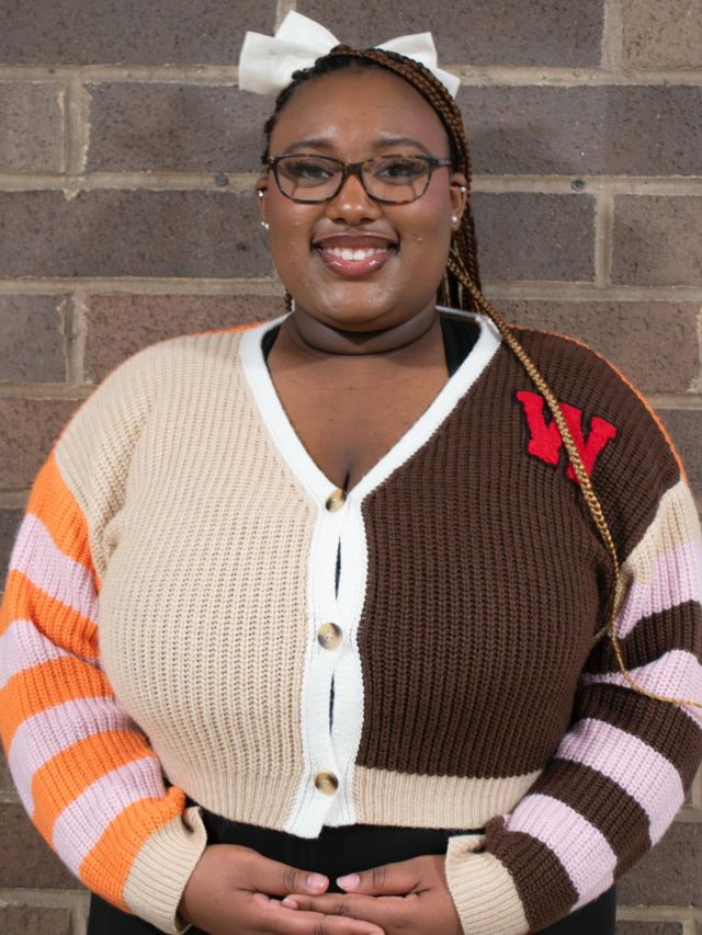 Happy first feature Friday of the new semester! Today, we are excited to shine a light on a Hand Me Down the Silver Trumpet actress, Kirsten Fair! Kirsten is a Social Work Major with a minor in theater. Since she was a kid, she has loved performing and has always known that performing on Broadway was her ultimate goal. She also loves helping people and has always valued serving her community, so she decided to pursue a social work major. Kirsten has drawn most of her inspiration from artists and singers such as H.E.R. and Jasmine Sullivan. Being in Hand Me Down the Silver Trumpet is one of Kirsten’s most significant accomplishments. She is so excited to be in the show, and is honored to work with the other talented cast and crew members. If you want to see Kirsten in the spotlight, be sure to purchase tickets for Hand Me Down the Silver Trumpet from the link in our bio!